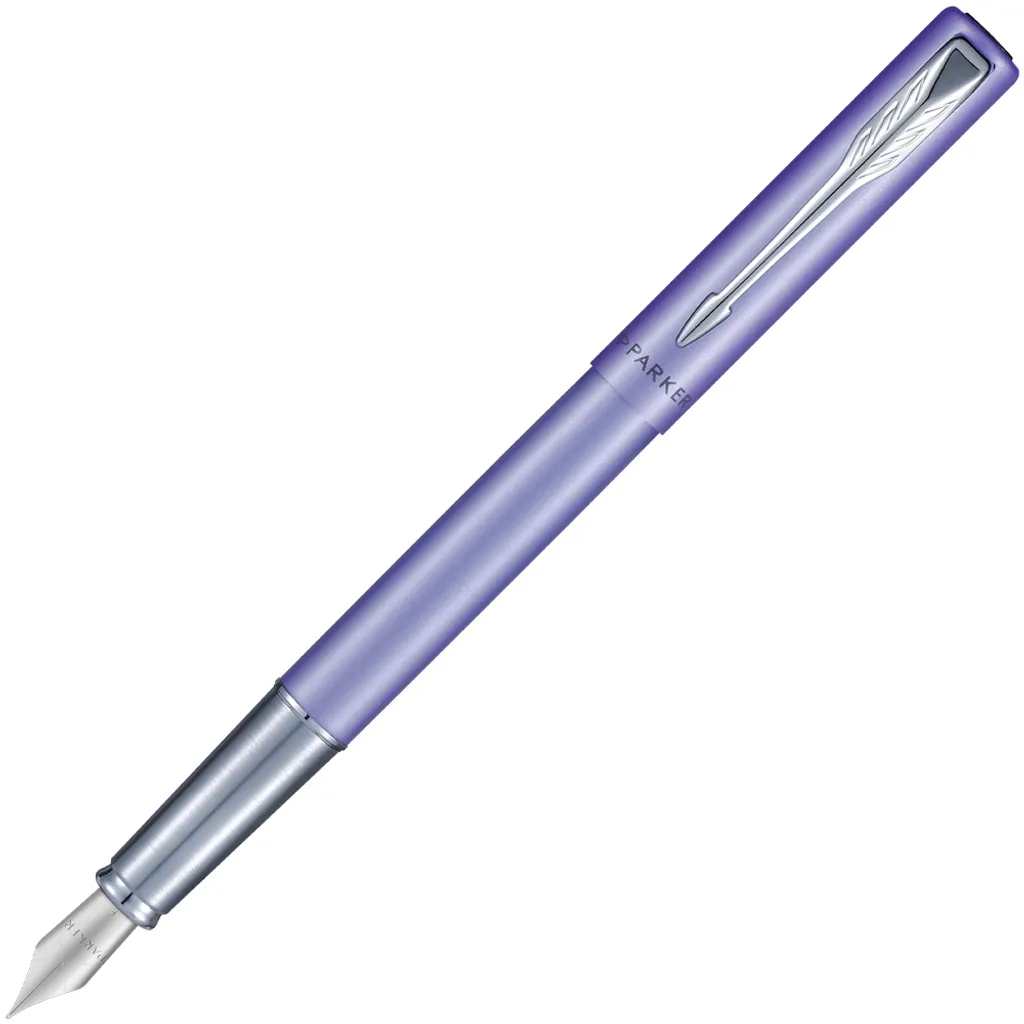 (可加購刻字服務)【PARKER 派克】威雅XL系列 銀河紫銀夾 F尖 限定版鋼筆 2167149✿50B005